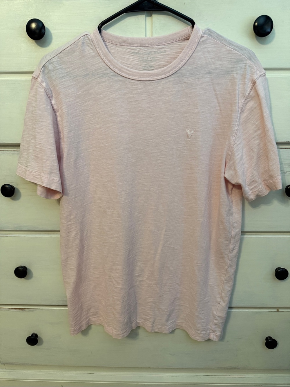 American Eagle Pale Pink and Navy Short Sleeve Super Soft Standard Fit Tees